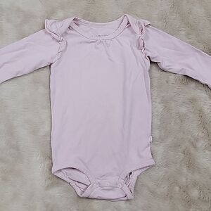 LOULOU LOLLIPOP PINK LONG-SLEEVE BODYSUIT, SIZE 6-12 MONTHS
